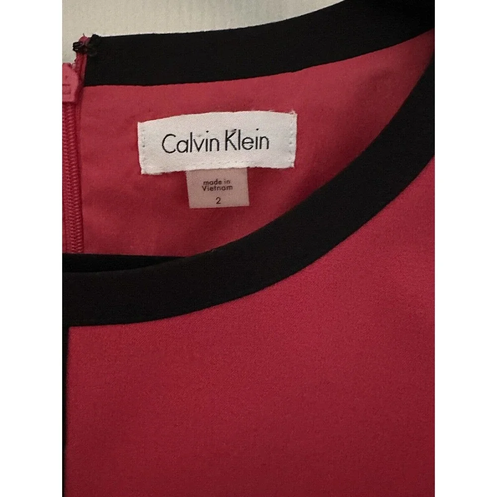 Calvin Klein Sleeveless Sheath Dress Pink Size 2 - Picture 3 of 6